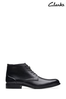 Clarks Black Leather Craft Arlo Hi Boots (Q82722) | €173