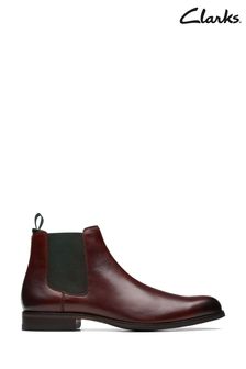 Clarks Brown Leather Craft Arlo Top Boots (Q82770) | €155