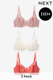 Rust/Cream/Neutral DD+ Non Pad Full Cup Bras 3 Pack (Q82846) | 67 €