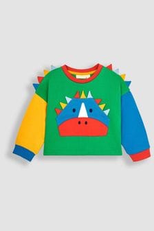 JoJo Maman Bébé Dino Appliqué Novelty Sweatshirt