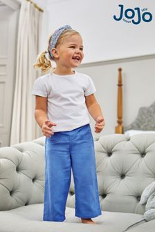 JoJo Maman Bébé Cornflower Blue Twill Trousers (Q82951) | $29