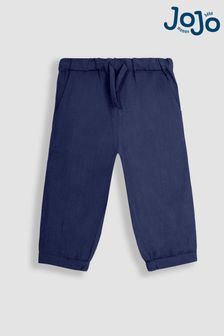 海軍藍 - Jojo Maman Bébé棉質亞麻夏季長褲 (Q83045) | NT$930