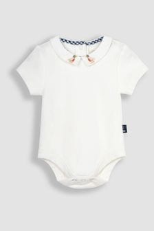 乳白色小鴨 - Jojo Maman Bébé Embroidered Collar Bodysuit (Q83058) | NT$650