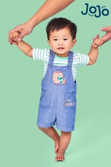 JoJo Maman Bébé Chambray 2-Piece The Very Hungry Caterpillar Dungarees Set (Q83101) | $55