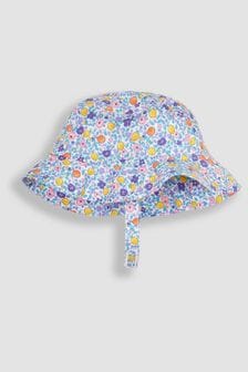 JoJo Maman Bébé Lilac Purple Lemon Ditsy Floral Pretty Sun Hat (Q83105) | €23