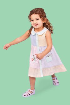 JoJo Maman Bébé Green The Very Hungry Caterpillar Embroidered Button Through Dress (Q83118) | AED150