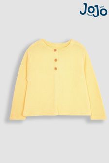 JoJo Maman Bébé Yellow Classic Cotton Cardigan (Q83156) | $38