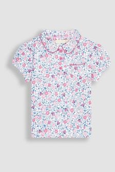 JoJo Maman Bébé Pink Ladybird Ditsy Floral Pretty Polo Shirt (Q83185) | €24