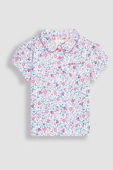 JoJo Maman Bébé Ladybird Ditsy Floral Pretty Polo Shirt