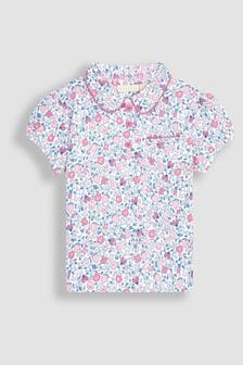 JoJo Maman Bébé Pink Ladybird Ditsy Floral Pretty Polo Shirt (Q83185) | $26