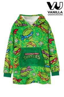 Vanilla Underground Green Ninja Turtles All-Over Print Blanket Hoodie (Q83257) | €47