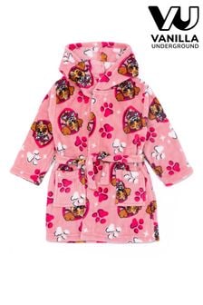 Vanilla Underground Pink Paw Patrol Unisex Kids Fleece Dressing Gown Robe (Q83260) | ₪ 126