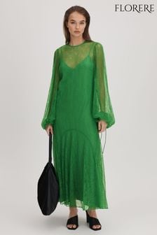 Florere Lace Midi Dress (Q83328) | SGD 441