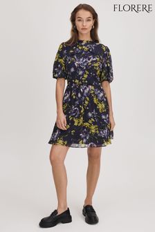 Florere Printed Puff Sleeve Mini Dress (Q83332) | OMR92