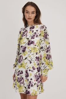 Florere Printed Blouson Sleeve Mini Dress (Q83333) | ₪ 895