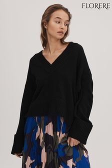 Florere Oversized-Pullover mit V-Ausschnitt (Q83378) | 231 €