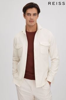 Ecru - Reiss Arlo棉質帆布襯衫式外套 (Q83397) | NT$7,080