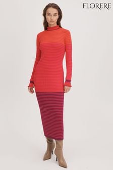 Florere Knitted Striped Midi Dress (Q83420) | $254