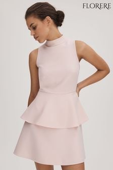 Бледно-розовый - Ярусное платье мини Florere (Q83428) | €196