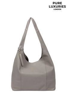 Серый - Кожаная сумка через плечо Pure Luxuries London Nina (Q83563) | €53