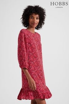 Hobbs Red Liana Dress (Q83623) | OMR67