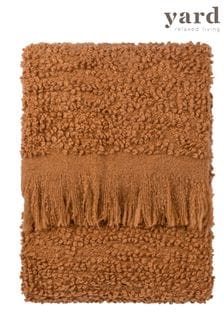 Yard Ginger Brown Ulsmere Boucle Fringed Throw (Q83685) | €100
