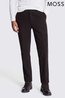 Tailored Fit Brown Moleskin Trousers (Q83750) | $154