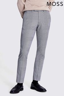 Slim Fit Black and White Check Trousers (Q83760) | €51
