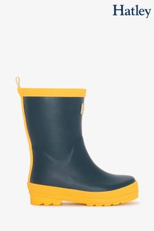 Hatley Blue Matte Rain Boots