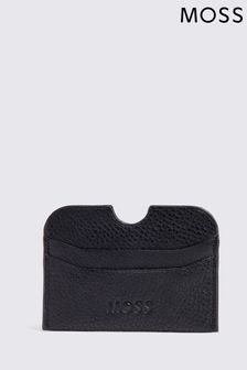 MOSS Grained Leather Black Card Holder