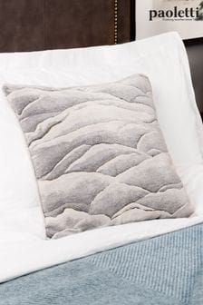 Paoletti Grey Stratus Jacquard Feather Filled Cushion (Q83845) | SGD 54