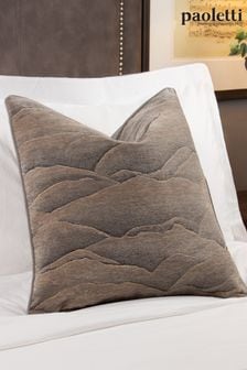 Paoletti Natural Stratus Jacquard Feather Filled Cushion