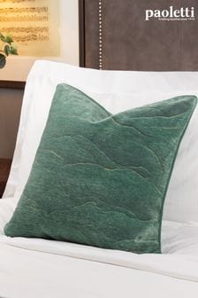 Paoletti Green Stratus Jacquard Feather Filled Cushion (Q83905) | €37