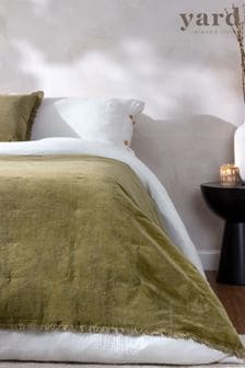 Yard Green Jaye Velvet Fringed Filled Bedspread (Q83966) | €125