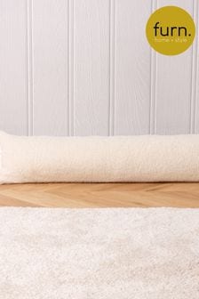 Furn Cream Malham Reversible Boucle Fleece Draught Excluder (Q84041) | AED111