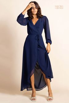 Темно-синий - Платье макси с леопардовым принтом (Q84270) | €85
