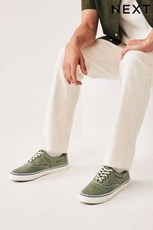 Green Washed Textile Trainers (Q84658) | KRW62,100