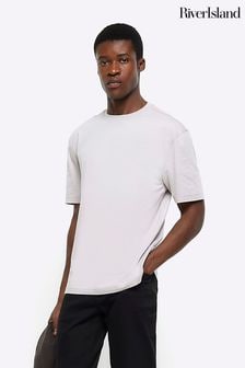 River Island Grey Regular Fit T-Shirt (Q84794) | 572 UAH