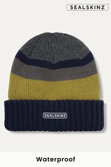 藍色 - Sealskinz克罗默防水防寒卷边条纹针织帽 (Q85015) | NT$1,730