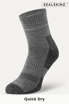 Сірий - Неводонепроникні шкарпетки Sealskinz Morston Quickdry довжиною до щиколотки (Q85053) | 715 ₴