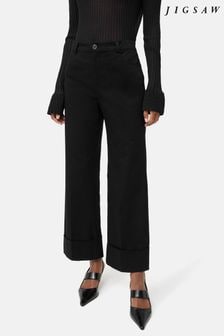 Jigsaw Turn Up Cotton Drill Trousers (Q85169) | AED776