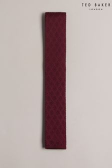 Ted Baker Red Kelmis Diamond Texture Knitted Tie (Q85231) | SGD 87