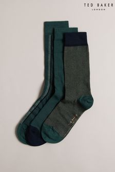 Ted Baker Green Lowride Multi Socks (Q85243) | LEI 149