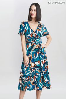 Gina Bacconi Green Eloise Fit And Flare Dress (Q85429) | kr2 380