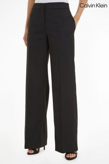 Calvin Klein Tailored Wide Leg Black Trousers (Q85536) | 383 €