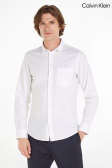 Calvin Klein White Stretch Oxford Shirt (Q85557) | 495 QAR