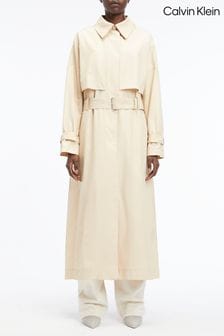 Calvin Klein Cream Wool Blend Straight Dress (Q85577) | AED1,553