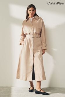 Calvin Klein Cream Tech Cotton Trench Coat (Q85597) | NT$17,730