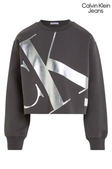 Calvin Klein Jeans Grey Mercury Monogram Sweatshirt