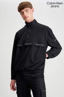 Calvin Klein Jeans Black Technical Repeat Zip Jacket